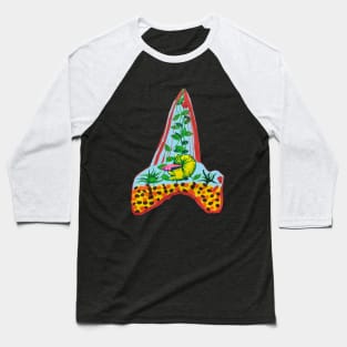 Shark Tooth Terrarium 9 Baseball T-Shirt